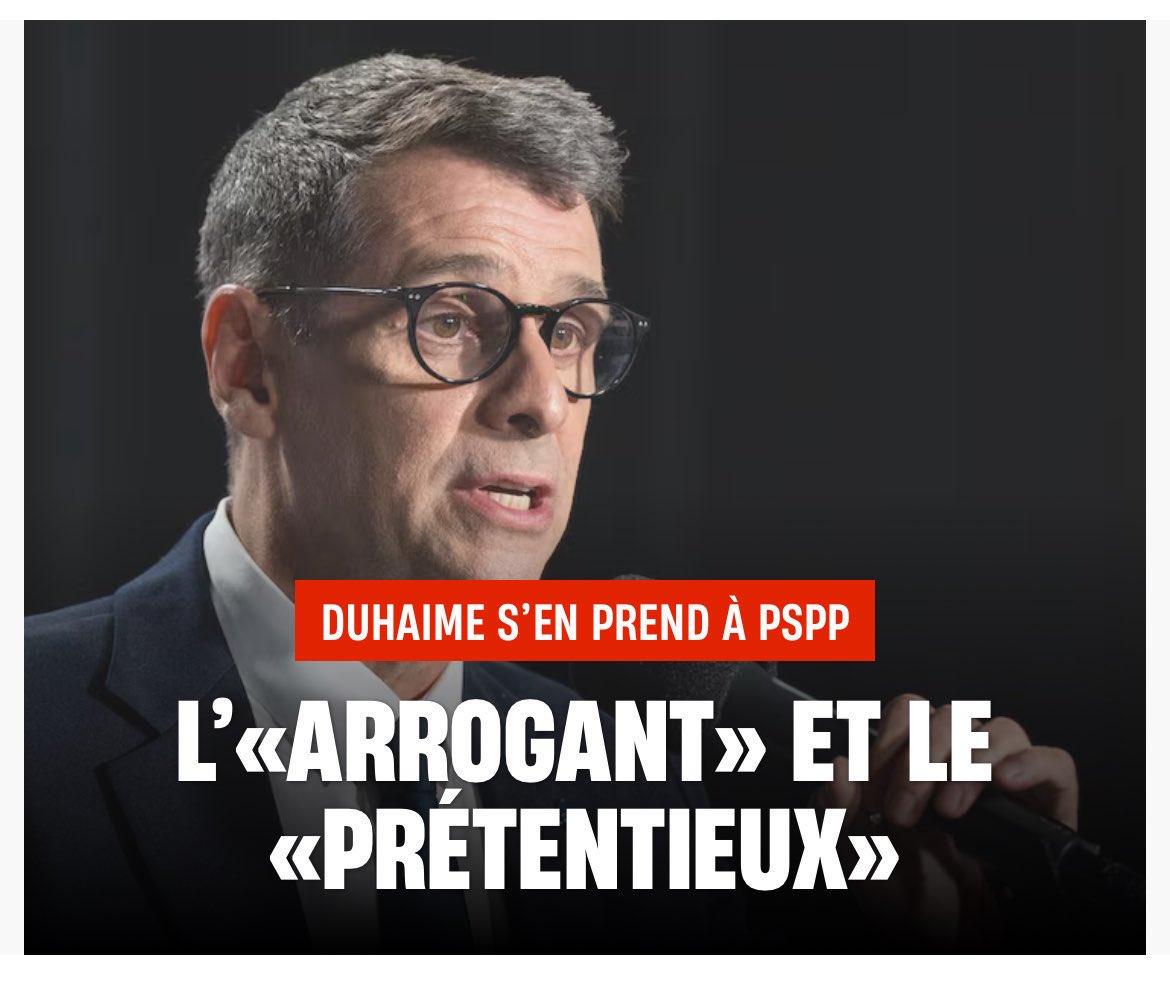 Éric Duhaime ne sait faire qu’une seule chose: la politique négative. Il alterne entre les attaques personnelles et les mensonges, comme dans Arthabaska où il a attaqué personnellement Alex Boissonneault à plusieurs reprises tout en cumulant pas moins de 32 mensonges durant sa