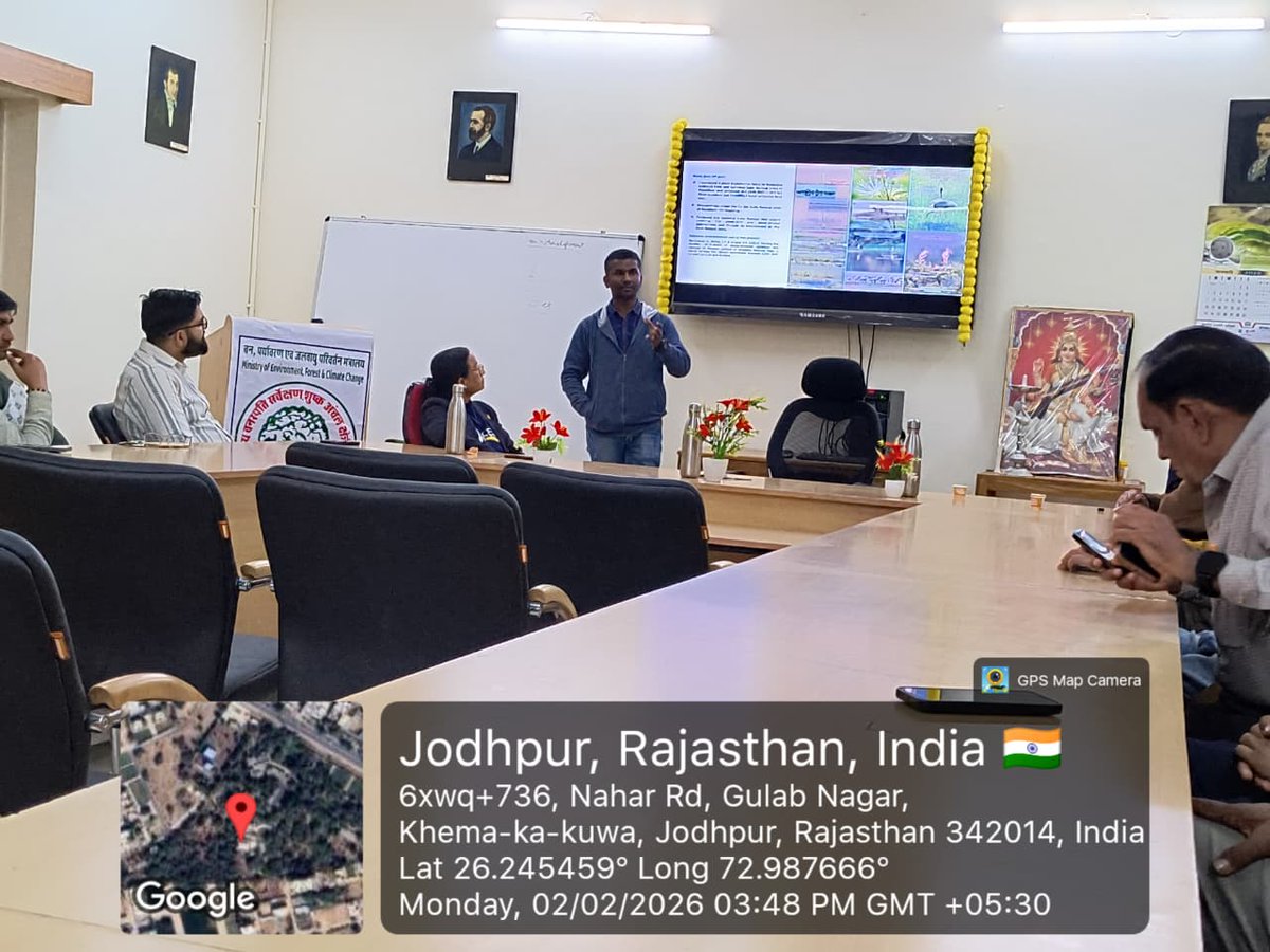 Bsi_azrc_JU's tweet photo. #WorldWetlandsDay2026, was observed @Bsi_azrc_JU. Dr S.L.Meena briefed the importance of Wetlands in Rajasthan and Gujrat. Case study of Keoladeo and Sambhar Lake was presented by Dr RaviKiranArigela. Nodal officer Dr.Pushpa Kumari, delivered vote of thanks. https://t.co/xvbqLRsIO2