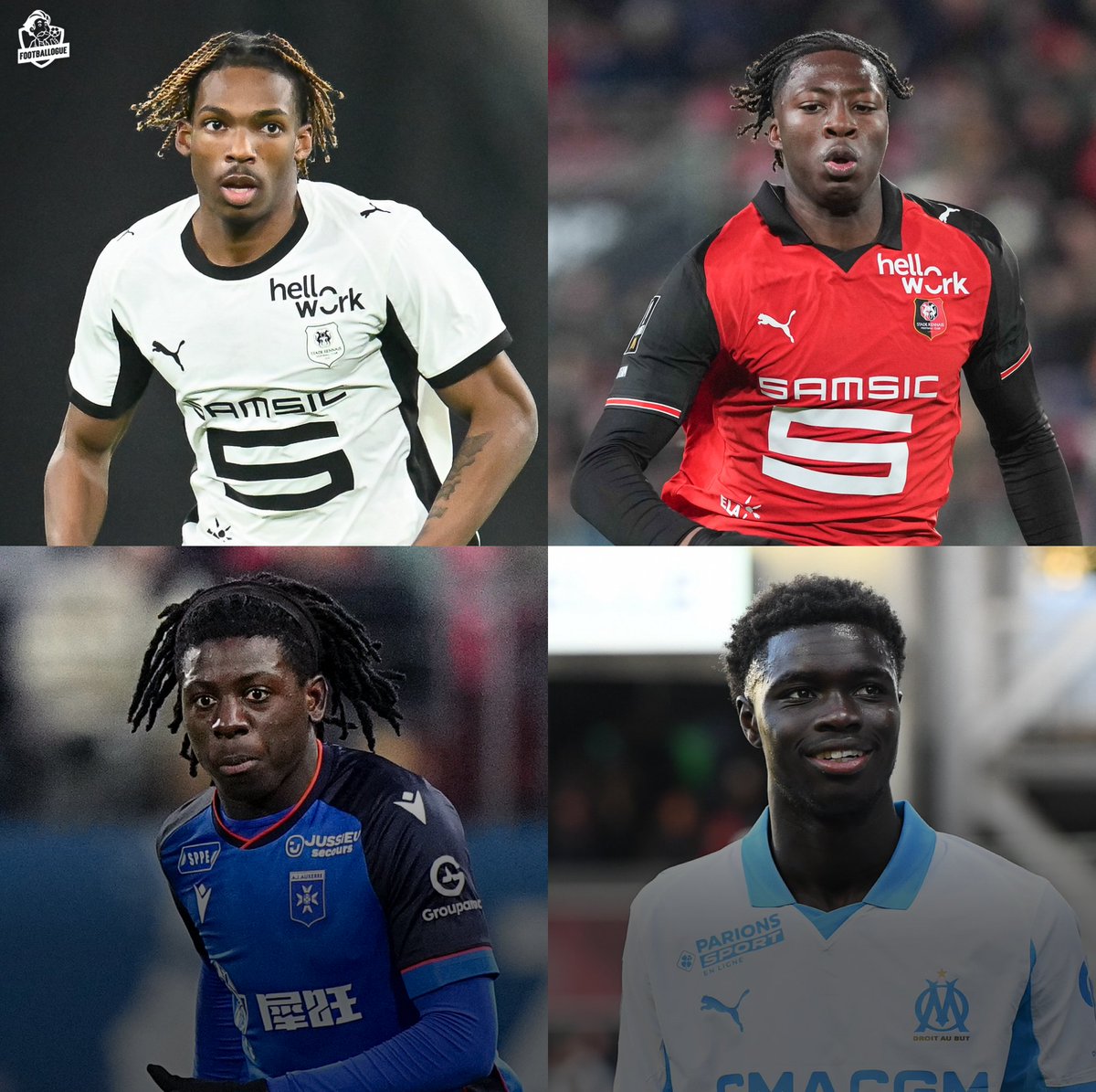 Footballogue's tweet photo. 𝗟𝗘𝗦 𝗠𝗢𝗡𝗧𝗔𝗡𝗧𝗦 𝗗𝗘 𝗧𝗥𝗔𝗡𝗦𝗙𝗘𝗥𝗧𝗦 des jeunes cracks de notre Ligue 1 avec 𝗣𝗘𝗨 𝗗'𝗘𝗫𝗣𝗘́𝗥𝗜𝗘𝗡𝗖𝗘 𝗘𝗡 𝗣𝗥𝗢 sur ce mercato hivernal, 𝗖'𝗘𝗦𝗧 𝗗𝗜𝗡𝗚𝗨𝗘 ! 🤯💸

🇫🇷 Jérémy Jacquet (20 ans) : devrait être vendu 70M€ après 𝟰𝟰𝟮𝟲 𝗺𝗶𝗻𝘂𝘁𝗲𝘀 𝗲𝗻 𝗽𝗿𝗼

🇫🇷 Kader Meïté (18 ans) : vendu 30M€ après 𝟭𝟭𝟱𝟵 𝗺𝗶𝗻𝘂𝘁𝗲𝘀 𝗲𝗻 𝗽𝗿𝗼

🇫🇷 Tylel Tati (18 ans) : offre de 30M€ après 𝟭𝟲𝟱𝟮 𝗺𝗶𝗻𝘂𝘁𝗲𝘀 𝗲𝗻 𝗽𝗿𝗼

🇫🇷 Sidiki Chérif (19 ans) : sera vendu 25M€ (OA) après 𝟭𝟲𝟬𝟵 𝗺𝗶𝗻𝘂𝘁𝗲𝘀 𝗲𝗻 𝗽𝗿𝗼

🇫🇷 Robinio Vaz (18 ans) : vendu 22M€ après 𝟱𝟭𝟬 𝗺𝗶𝗻𝘂𝘁𝗲𝘀 𝗲𝗻 𝗽𝗿𝗼

🇫🇷 Rudy Matondo (17 ans) : vendu 17M€ après 𝟳𝟱𝟬 𝗺𝗶𝗻𝘂𝘁𝗲𝘀 𝗲𝗻 𝗽𝗿𝗼

🏴󠁧󠁢󠁥󠁮󠁧󠁿 Brian Madjo (17 ans) : vendu 12M€ après 𝟭𝟱𝟳 𝗺𝗶𝗻𝘂𝘁𝗲𝘀 𝗲𝗻 𝗽𝗿𝗼

🇫🇷 Darryl Bakola (18 ans) : vendu 10M€ après 𝟭𝟲𝟰 𝗺𝗶𝗻𝘂𝘁𝗲𝘀 𝗲𝗻 𝗽𝗿𝗼

Dingue de se dire que dans cette liste Jacquet semble avoir beaucoup d'expérience comparé aux autres, alors que ça ne représente finalement qu'une grosse saison complète...