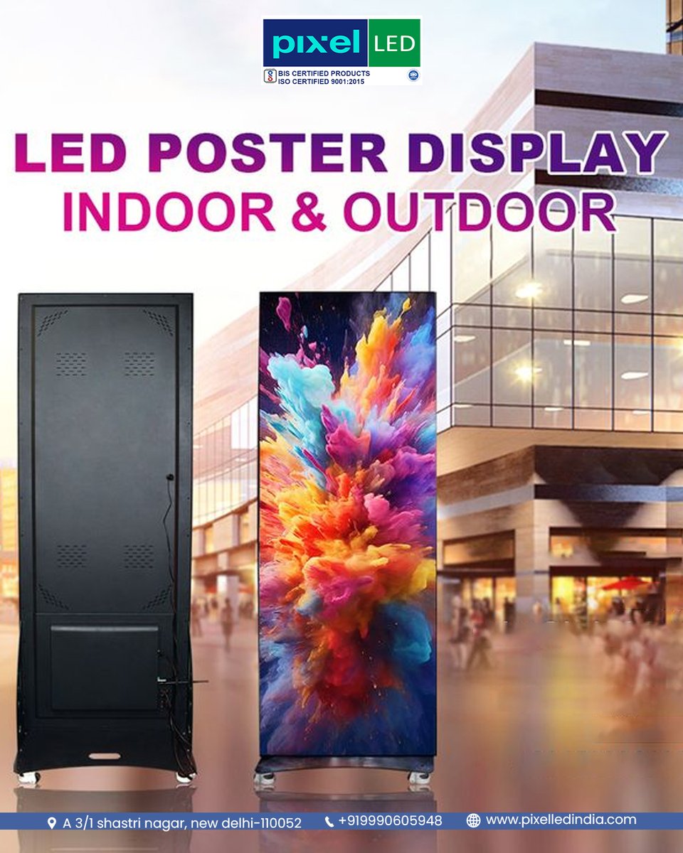 Pixelled_pvtltd's tweet image. Make your brand impossible to ignore ✨
Pixel LED Poster Displays for Indoor &amp;amp; Outdoor use deliver vibrant colors, high brightness, and eye-catching visuals that attract attention instantly.

📞 +91 99906 05948
🌐 pixelledindia.com

#PixelLED #LEDPosterDisplay #digitalart