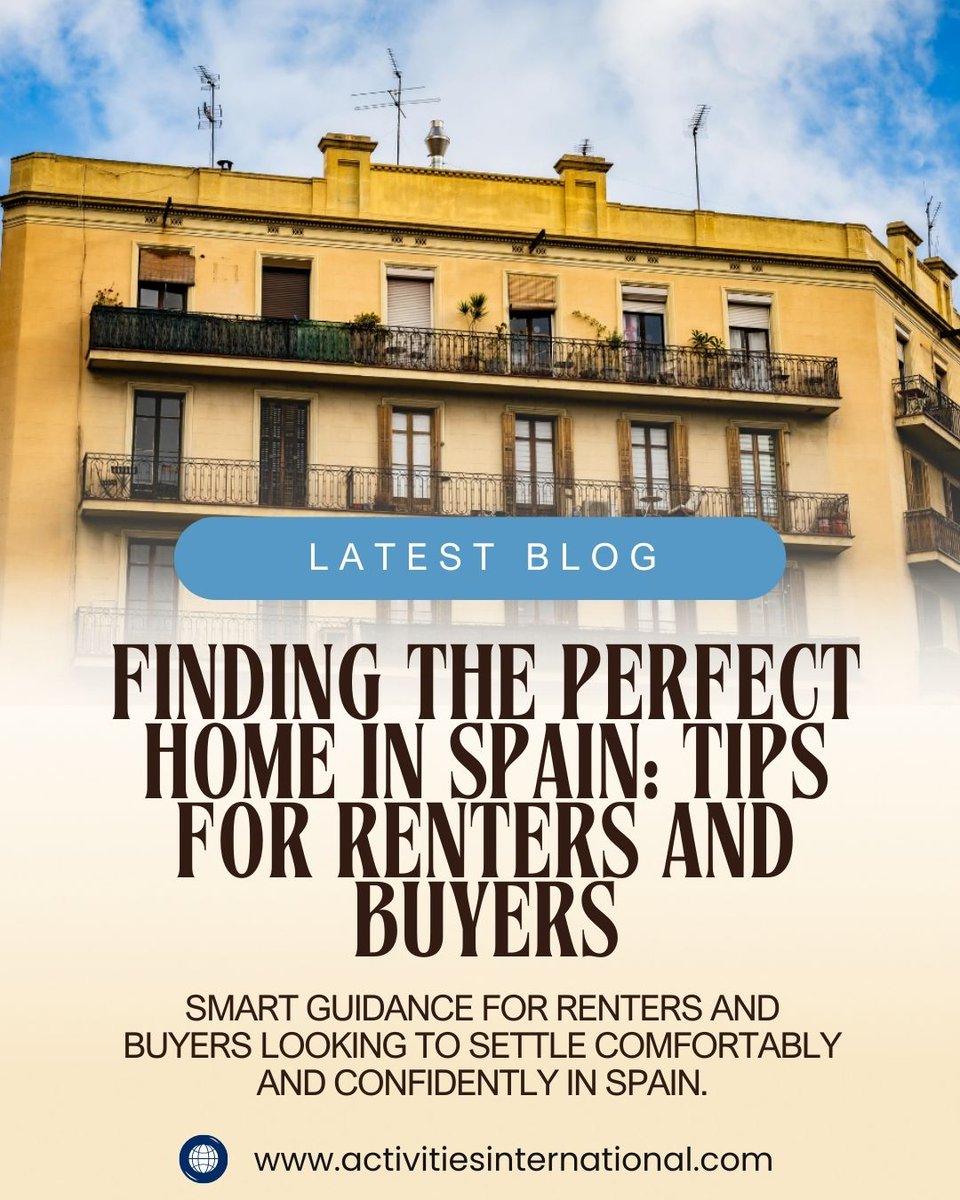 ActivitiesInt's tweet photo. 🌍 Thinking about moving to Spain? Whether you’re looking to rent or buy, finding the perfect home can feel overwhelming. Our latest guide walks you through everything—from neighborhoods and rental contracts to buying tips and legal requirements—so your move is smooth and stress-free. 🏡✨

Read the full blog here: https://t.co/XqbNJYUPR2

For questions or personalized support, contact us at info@activitiesinternational.com

#RelocateToSpain #ExpatsInSpain #DigitalNomadsSpain #MovingToSpain #SpainProperty #ExpatLife #SpainLiving #HomeInSpain #SpanishRealEstate #TravelAndWork #SpainGuide #LivingAbroad #ExpatTips #CostaBlanca #ValenciaLife #AlicanteLife