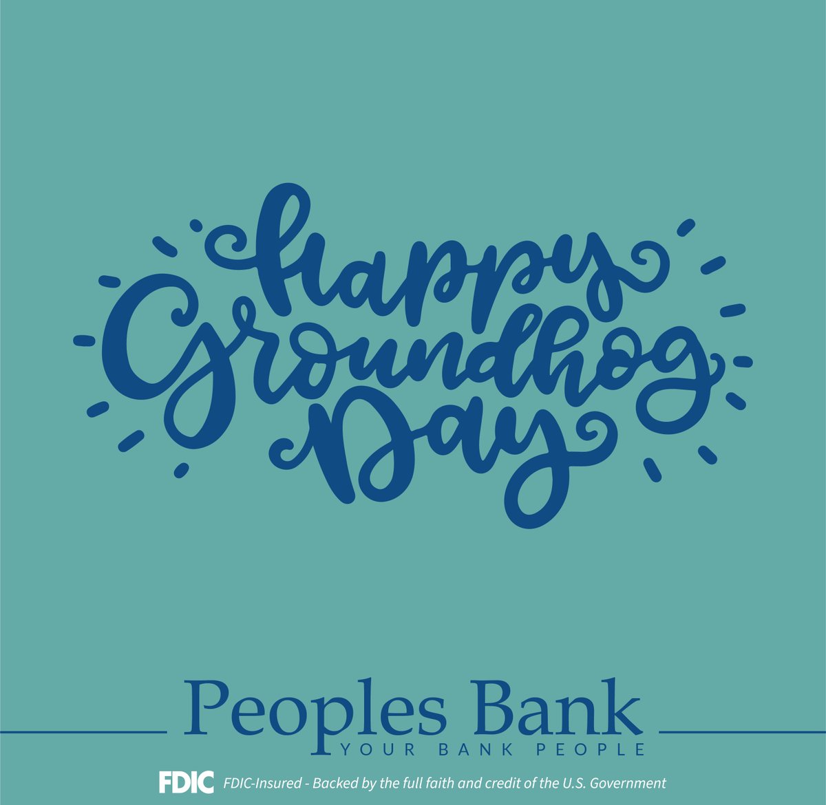 🐾🌤️ Happy Groundhog Day! Whether we get six more weeks of winter or an early spring, one thing’s certain — Peoples Bank is here to help you plan for whatever the season brings. ❄️🌷 
#GroundhogDay #BankLocal #PeoplesBank