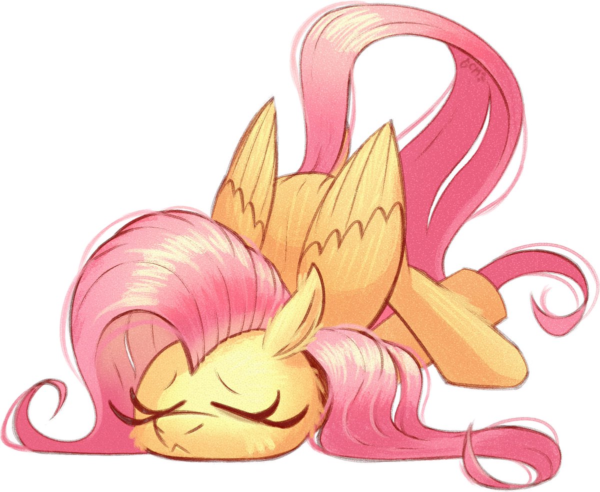 Day 2 of drawing Fluttershy daily, this time a little eepy one~