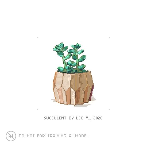 Succulent #pixelart #aseprite #ドット絵
