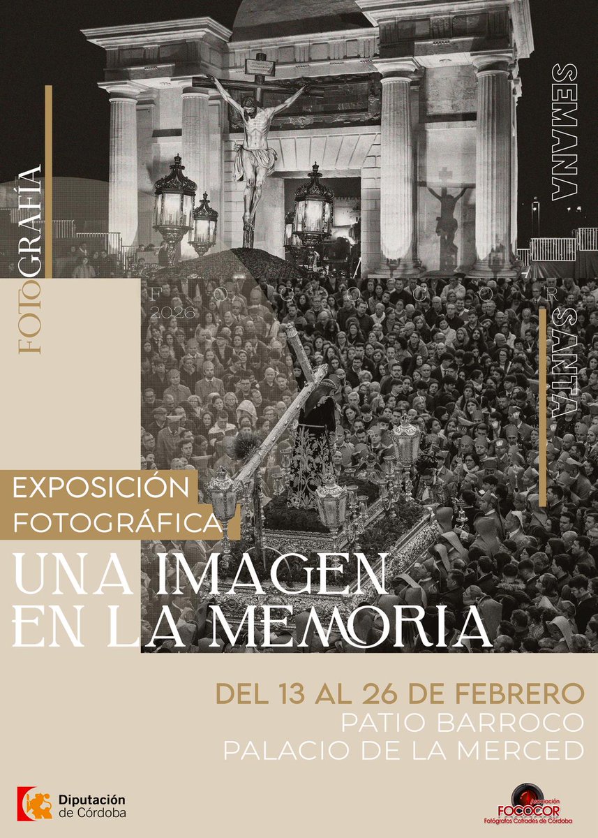 📸 “Una imagen en la memoria”
FOCOCOR presenta una exposición fotográfica sobre la Semana Santa 2025 en Córdoba, con imágenes de la capital y la provincia.