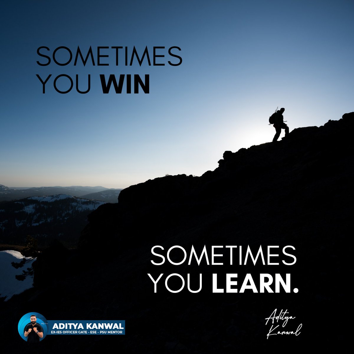 Sometimes success teaches you.
Sometimes failure prepares you.

Both move you forward — if you don’t stop.
Keep climbing. Keep learning. ⛰️
.
.
.
.
.
#KeepLearning #GrowthMindset #NeverStop #StudentLife #Mentorship #SuccessJourney #AdityaKanwal