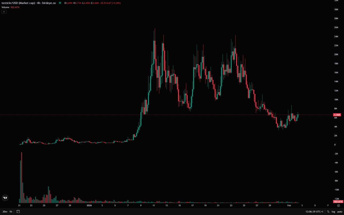 aped a bag $testicle the chart looks great