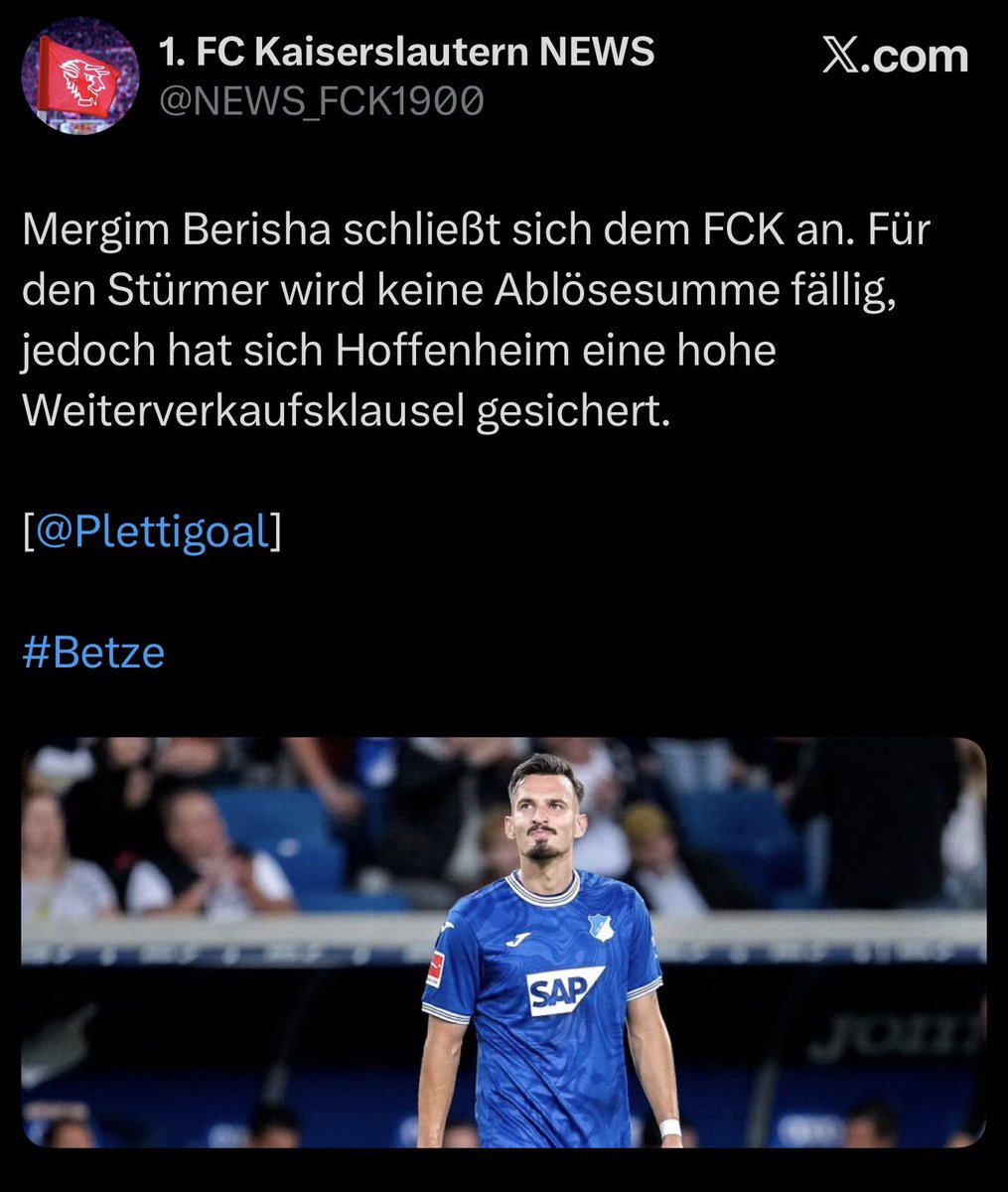 Was ist das bitte für ein Baller Transfer? Endlich mal wieder ein richtiger Star suf dem Betze! Wie geil ist das denn???
#Betze