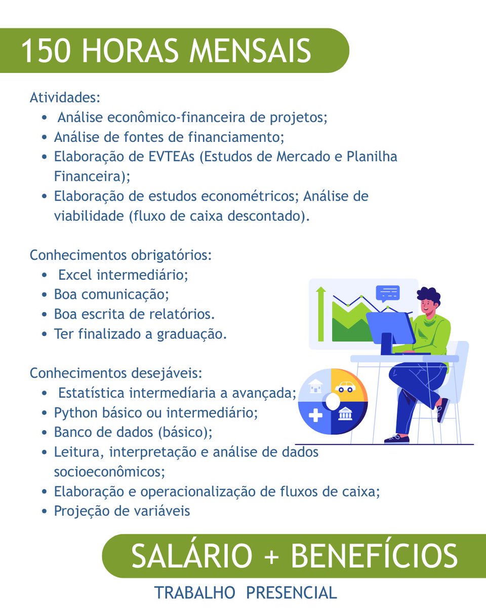 LabtransUFSC's tweet image. 📊 Oportunidade CLT para Economista no LabTrans/UFSC!

Você é economista e busca um novo desafio com impacto direto em projetos de transporte e logística? O LabTrans está com uma vaga aberta para atuação presencial e CLT, com salário + benefícios!

🔍 O que você vai fazer:
-…