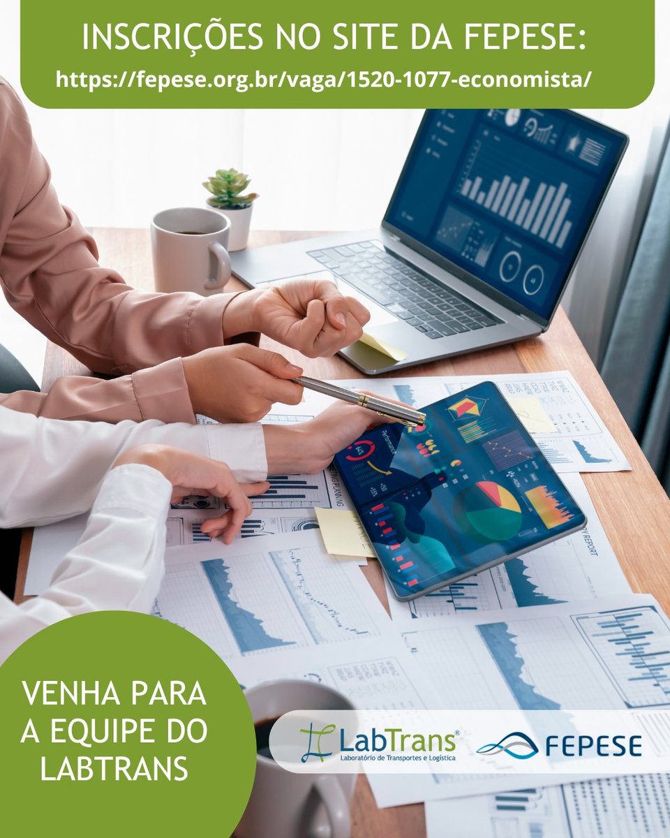 LabtransUFSC's tweet image. 📊 Oportunidade CLT para Economista no LabTrans/UFSC!

Você é economista e busca um novo desafio com impacto direto em projetos de transporte e logística? O LabTrans está com uma vaga aberta para atuação presencial e CLT, com salário + benefícios!

🔍 O que você vai fazer:
-…