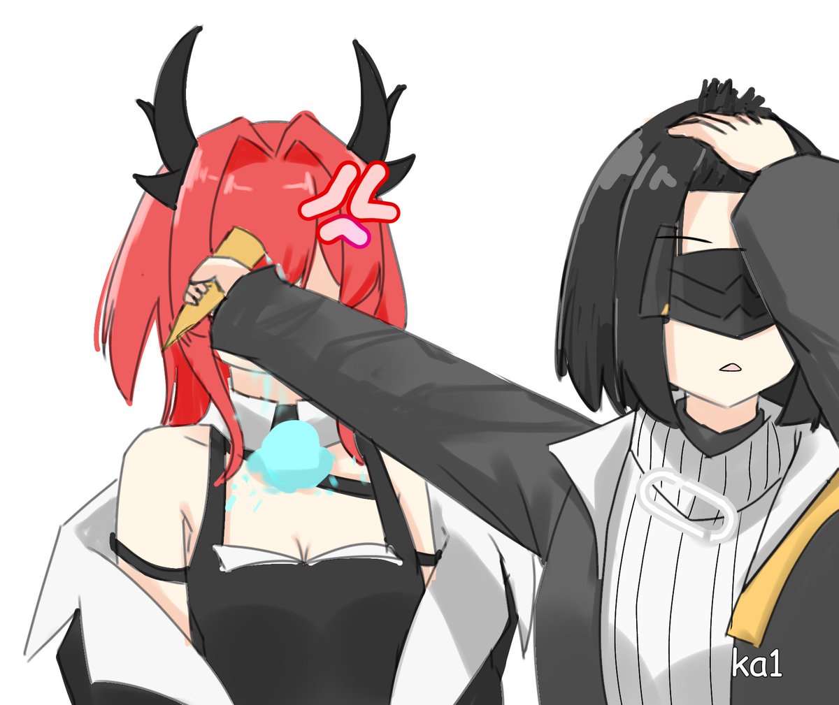 Here's your ice cream, laevatain 

#ArknightsEndfield #Endfield #Arknights #Endministrator #Laevatain #アークナイツエンドフィールド #明日方舟终末地  #surtr