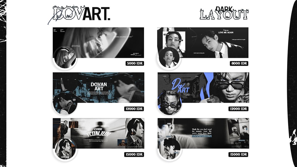 douvart's tweet image. 𝐃𝐎𝐕𝐀𝐑𝐓 2.2 layout promo. 

enjoy 50% off with no max order limit! get basic, classy, cute, or dark layout by request. accepting all payment methods. check the catalog and fill out the form here dovart.carrd.co.

your presence is deeply appreciated. #zonauang