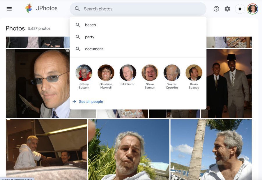 اذا حابب توجع راسك و تقرأ تسريبات ابستين كاملة بالتفاصيل 

في موقع بيعطيك واجهة كأنك فاتح حساب جيفري بحد ذاته مع معرض الصور و الرسائل كاملةً و طلبيات التوصيل و حتى الأغاني التي كانت لديه و غيرها.

رابط الموقع: jmail.world