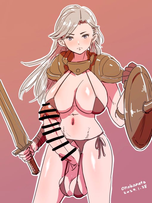 #みなさん2年前の今頃はどんな絵描いてましたか
ビキニアーマー戦士さん👙
#ふたなり #futanari 