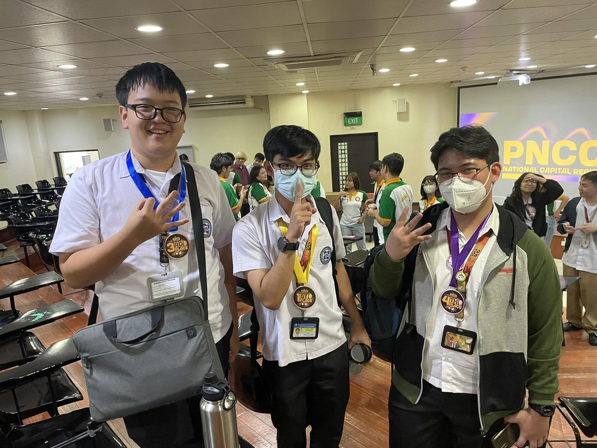 iheartumaammara's tweet photo. We have two news for y'all:
1. We don't know yet where the PNCO Nationals will be.
2. But we know 𝙒𝙃𝙊's gonna represent NCR in the PNCO Nationals from Chem Team!!!

PNCO-NCR Results:
𝟭𝘀𝘁 🥇 Gherson Alvarez ('26)
𝟯𝗿𝗱 🥉 Josh Ang ('27)
𝟰𝘁𝗵 🏅 Breindel Luis ('26)

🥳🥳🥳 https://t.co/pzEpq94ndx