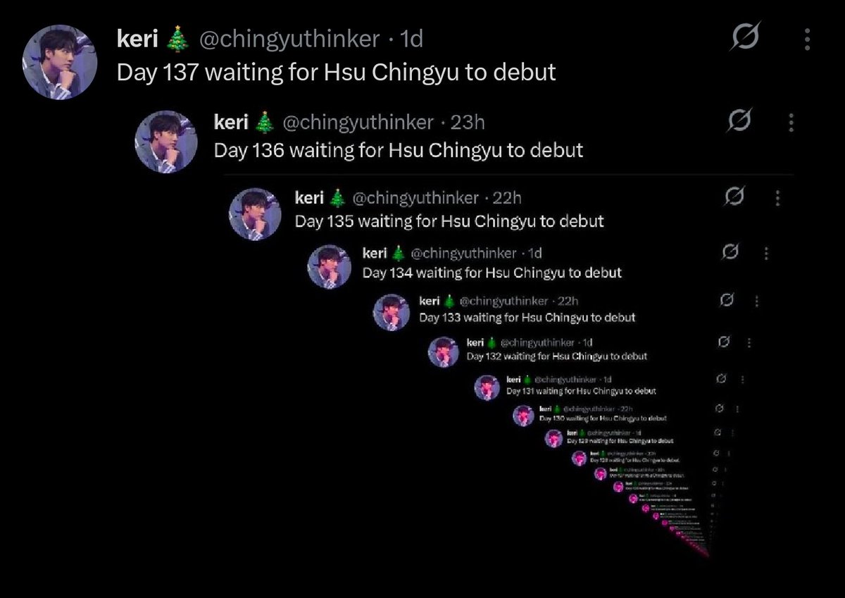 chingyuthinker's tweet image. Day 138 waiting for Hsu Chingyu to debut