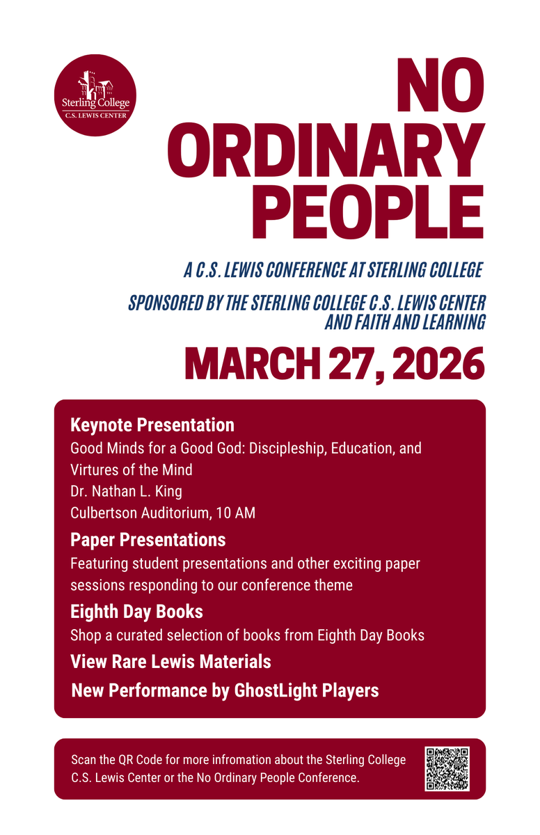 sclewiscenter's tweet photo. Reminder! Abstracts are due Friday at midday, (central time). I'm certain that you, yes *you* reading this post are, in fact, no ordinary sort of person. We'd love you to join us as we consider Lewis' bold declaration in Weight of Glory that there are, indeed, no ordinary people. https://t.co/rpzUCdwuxo