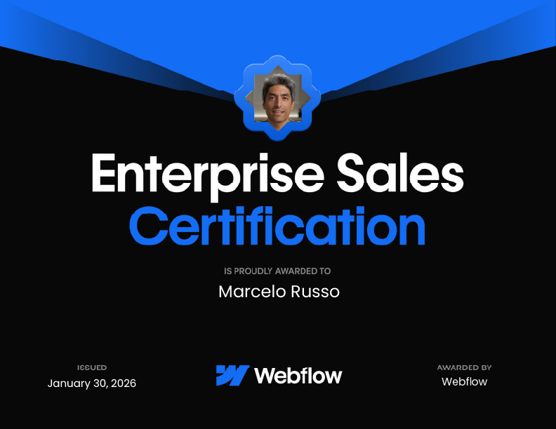 Fri3ndsAgency's tweet image. Proud moment for the team 🚀

Our CEO, @TheMarceRusso, is now @webflow Enterprise Sales Certified.
More context, better decisions, stronger enterprise builds.

📩 Building on Webflow at scale? Let’s talk!

#Webflow #Enterprise