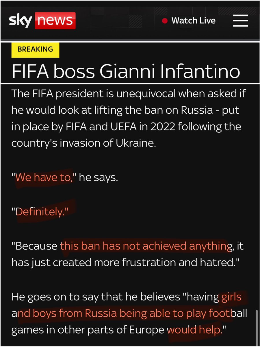 andrii_sybiha's tweet image. 679 Ukrainian girls and boys will never be able to play football — Russia killed them.

And it keeps killing more while moral degenerates suggest lifting bans, despite Russia’s failure to end its war.

Future generations will view this as a shame reminiscent of the 1936 Olympics.