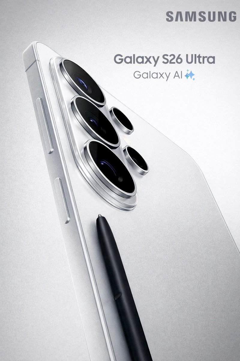 NicoDemitri's tweet photo. The Galaxy S26 Ultra in Silver may look very similar to this if it’s released with a black S Pen. Love this combination. Would definitely go for this👌

@evleaks provided original image in Cobalt Violet👊 https://t.co/18aYrxjbqf