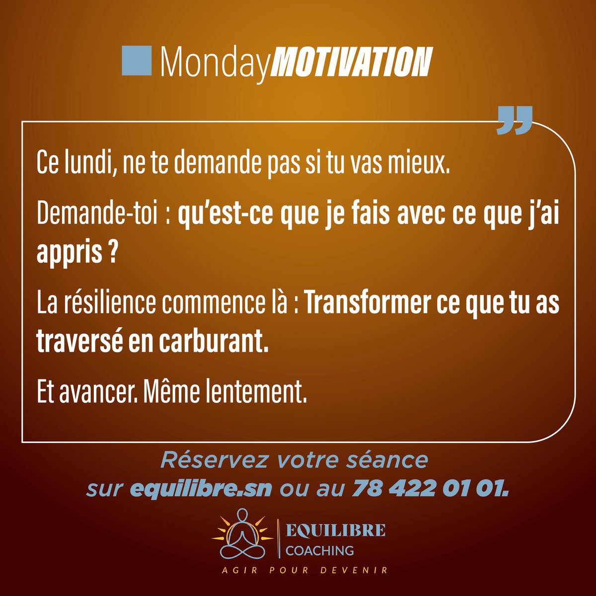 C_equilibre221's tweet photo. Monday Motivation !

#equilibre #coaching #BienÊtre #Motivation https://t.co/5yL9Txdwie
