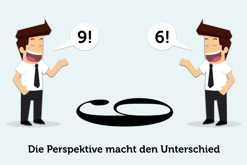 Perspektive als Schlüssel zur Wahrheit
Ob eine aufgezeichnete 6 als sechs oder neun erscheint, hängt v. Standpunkt ab. Wer nur seine Sicht gelten lässt, verfehlt die Wahrheit, denn ohne apophänomenologische Betrachtung bleibt jede Perspektive bloß ein Ausschnitt der Wirklichkeit.