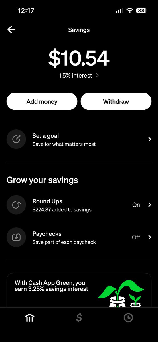Jinxxthedarkone's tweet photo. @CashApp Had it in savings since this sweepstakes started 🤞😊 https://t.co/1hsS9Bzrfy