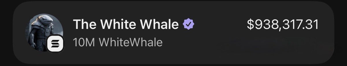 52 days hodling $WhiteWhale
Aped in with less than 1 BTC 🐋🫡
Secured PnL ~$1.3M+ and still hodl ~1%
<a href="/WhiteWhaleMeme/">The White Whale Meme Official</a>

NFA DYOR