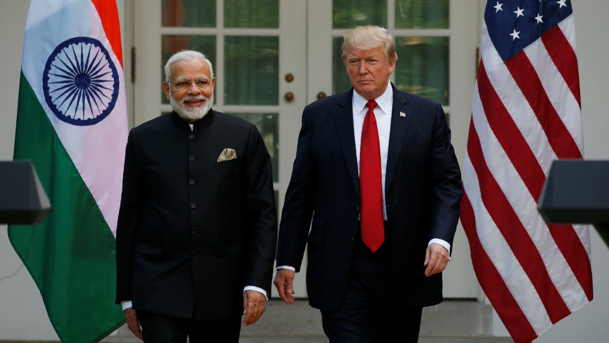 cryptojack's tweet photo. BREAKING: 🇺🇸🇮🇳 US–INDIA TRADE DEAL ANNOUNCED

INDIA CUTS TARIFFS TO ZERO ON US GOODS AND HALTS RUSSIAN OIL PURCHASES.
THE US REDUCES TARIFFS FROM 25% TO 18%. https://t.co/MOaZLNE5qd