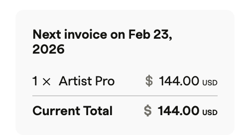 giodamdam's tweet photo. @SCsupport I am trying to renew my subscription. My account shows I’m on Artist Pro ($99/year), but my renewal invoice is $144. I tried to cancel and reactivate it but I still get $144 instead of $99. Please help https://t.co/S6AZZJ7chg