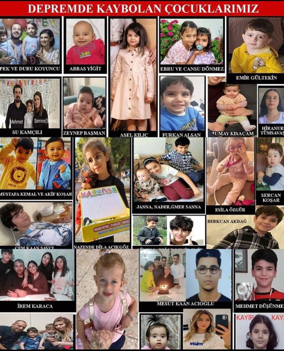 Türkiye'nin Epstein'ın adasına binlerce reşit olmayan çocuğu 200 milyon dolara sattığı, özel uçaklarla kaçırdığı iddia ediliyor.“Depremde kaybolan çocuklar araştırılsın” önergesinin AKP-MHP oylarıyla reddedilmesi acaba dedirtiyor. Tekrar sormak gerekiyor: Deprem çocukları nerede?