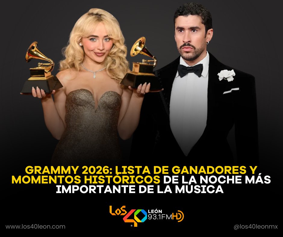La 68ª edición de los #GrammyAwards se celebró ayer, 1 de febrero en la Arena de Los Ángeles (EE. UU.), reconociendo lo mejor de la música global en una ceremonia llena de sorpresas, diversidad de géneros y triunfos históricos🎶🏆
los40leon.com/post/grammy-20…
