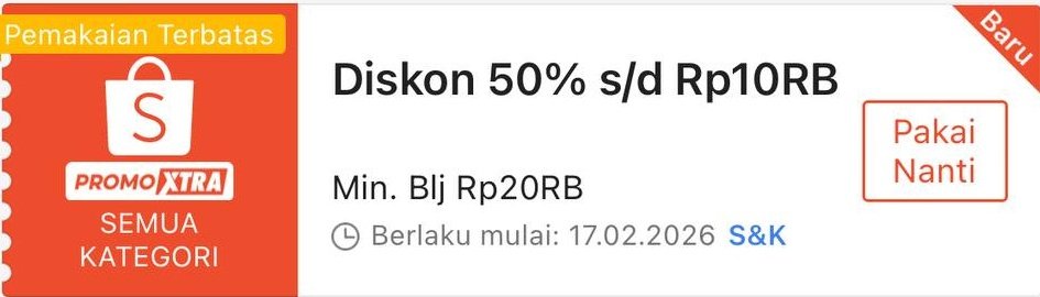 ganti hari guys jadi selasa 🤣🤣

SERBURABU10FEB

SERBURABU17FEB

SERBURABU24FEB

Gas input skrngg 👇🏻
s.shopee.co.id/2qOo0vrOxc