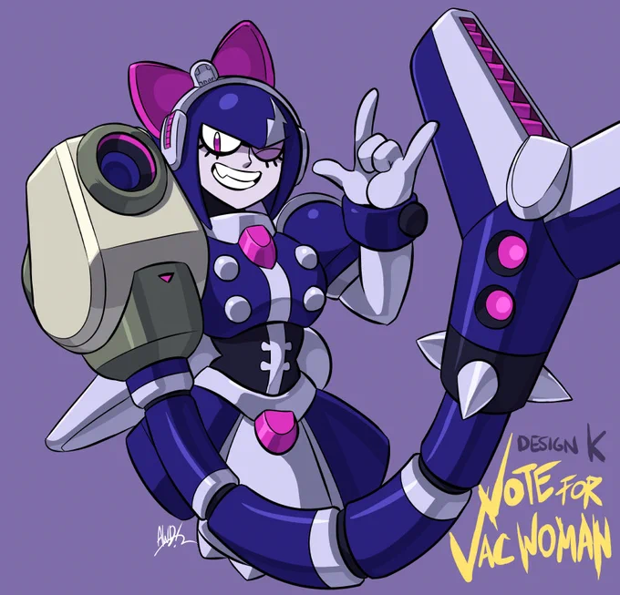 The response to Vac Woman has been overwhelming! Static Psyclone! As a lifelong fan who missed the NP contest in 1992, being one of the 20 candidates is a dream come true! Vote here: #MegaManDO #DesignARobotMaster