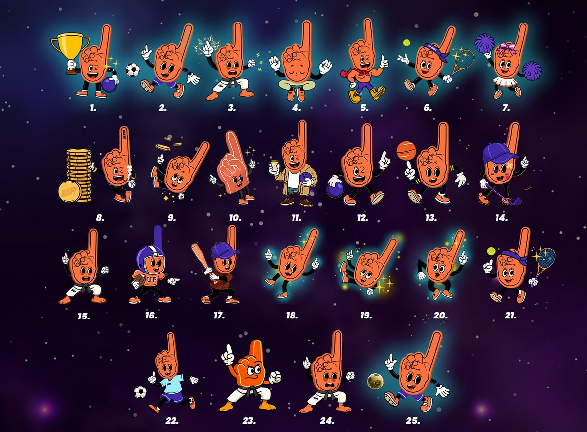 UPLAYERTWO's tweet photo. Let’s start February with something fun ☝️

Out of all 25 Uppie poses here, which one’s your favorite?

What pose should Uppie do next? https://t.co/zbYRwl2hwL