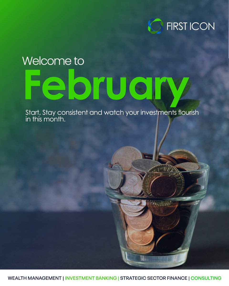 firsticon_Group's tweet photo. Welcome to February. Start, Stay consistent and watch your investments flourish in this month with First Icon.
#FirstWorksForYou
#Investment
#WelcomeToFebruary
#HappyNewMonth https://t.co/W6EWaIYAA5