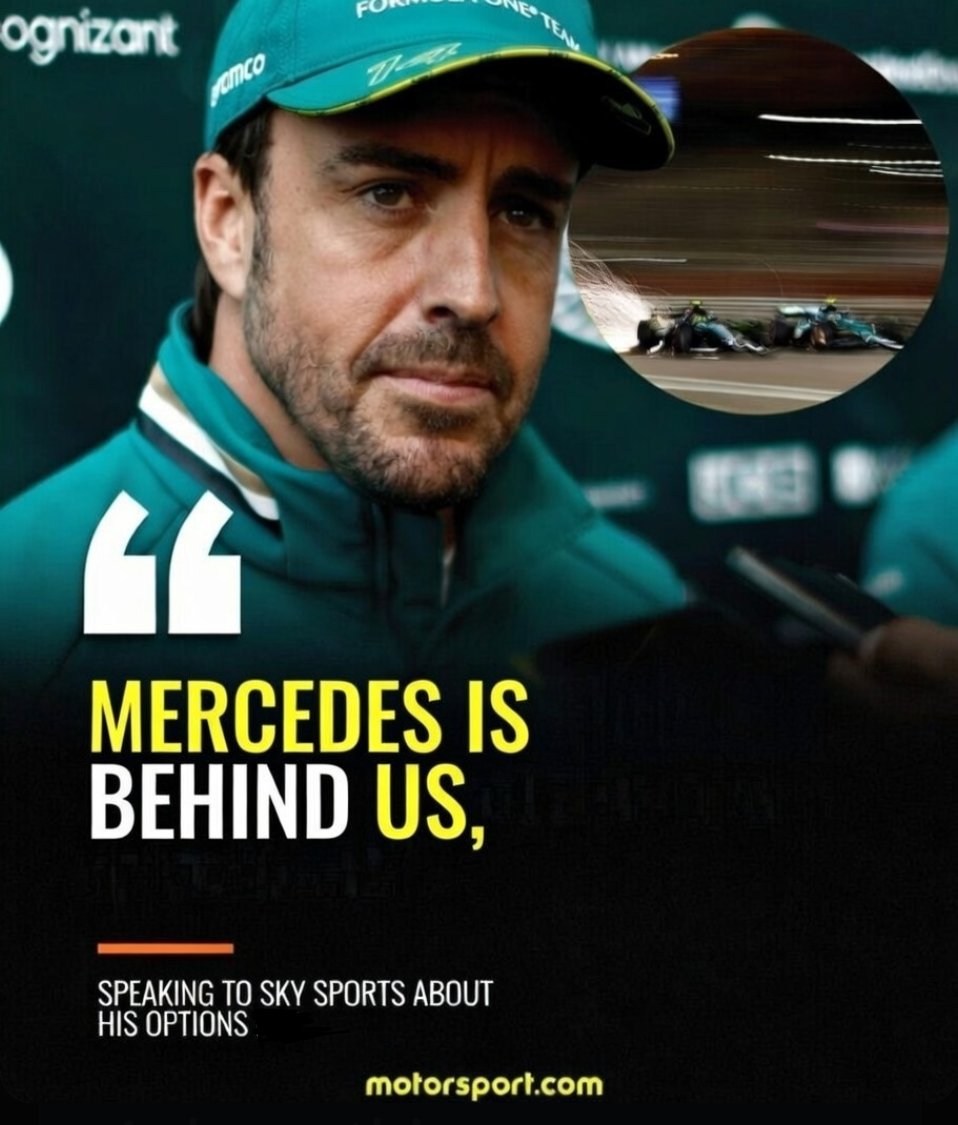 gurtyo_Gh0st's tweet photo. 🚨
After Last week's shakedown, Alonso was asked by @SkySportsF1 his pecking order for the 2026 season and where Mercedes is...

"Mercedes is behind us" 

What is Adrian Newey cooking?

😳😳 https://t.co/whNI5Gh2jM