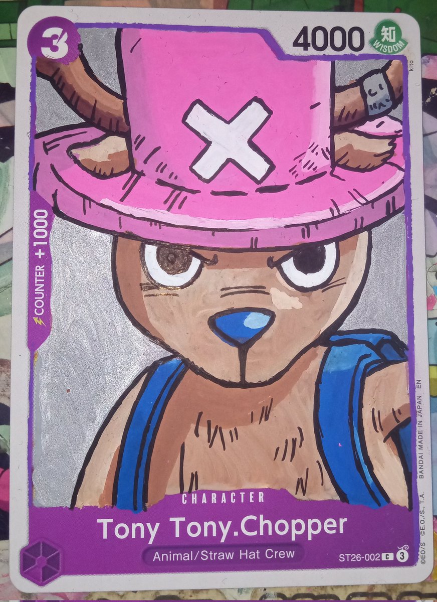 WadeKillsonYT's tweet photo. All my One Piece fans.. had to bring you The Greatest little Doctor Ever! As promised Here's another Strawhat Pirate Custom Card Coming Soon! And will have Jinbe Showing up Tomorrow 👀 #ONEPIECE https://t.co/BhQyC2WlYZ
