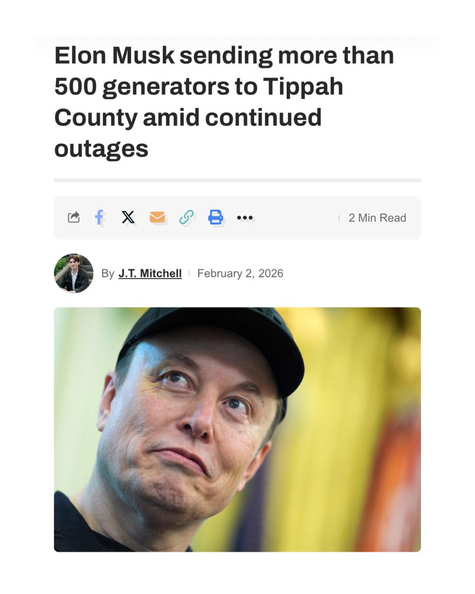 Thank you to <a href="/elonmusk/">Elon Musk</a> and <a href="/xai/">xAI</a> for sending 500 generators to Mississippi!