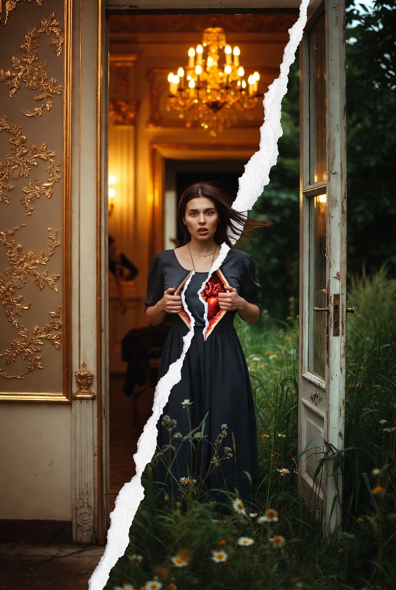 salmon1820's tweet photo. #ForbiddenLove  #affair #SecretDesire #WritingCommunity 

She knew it was wrong— a blade pressed to her own throat.
Knew disaster crouched, patient, for husband, for child, for the life she’d built high.

She’d warned them all, voice sharp: “Don’t. You’ll lose everything.”
Yet here she stands, pulse hammering, door half-open to the simple boy who still smells like summer grass and no expectations.

He is nothing now— no match for the estates, the lawyers, the cold signatures that branded her friends whores in silk.
She married up. Secured. Safe. So why does safety choke her?

Her mind screams: Stop. You’ll be ruined. Exposed. Gold-digger. Fool.
Her body answers softer: But he remembers me before the upgrades, before I learned to smile like money.
One step closer. Heart splits open— fear and hunger tearing the same wound.

She had to. She had to know if ruin could taste like coming home.