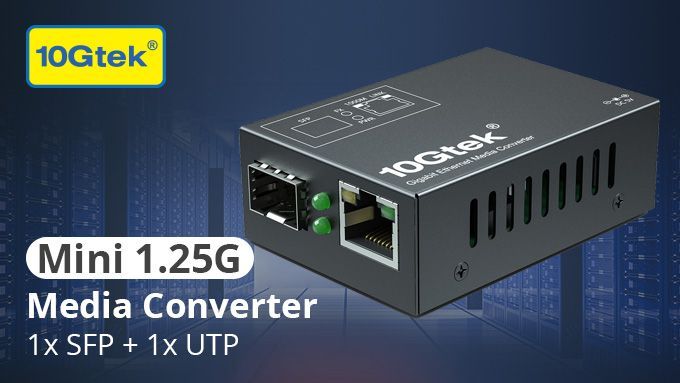 ❏ Mini 1.25G Media Converter
❏ 1.25G SFP slot, 10/100/1000Mbps RJ-45 UTP port
❏ Mini size, 50% smaller than the typical converter
❏ Power supply: 5V-1A
❏ Purchase link: sfpcables.com/mini-1-25g-med…