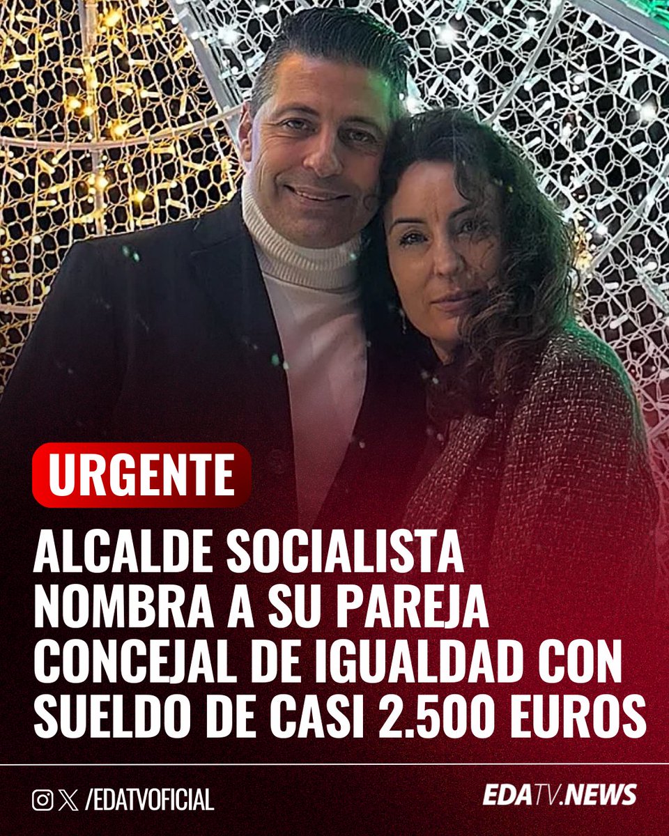 edatvoficial's tweet photo. ‼️🇪🇸 | #URGENTE Polémica en Ponte Caldelas: el alcalde socialista nombra concejal de Igualdad a su pareja con un sueldo de casi 2.500 euros al mes. https://t.co/pVYdV2K8UE