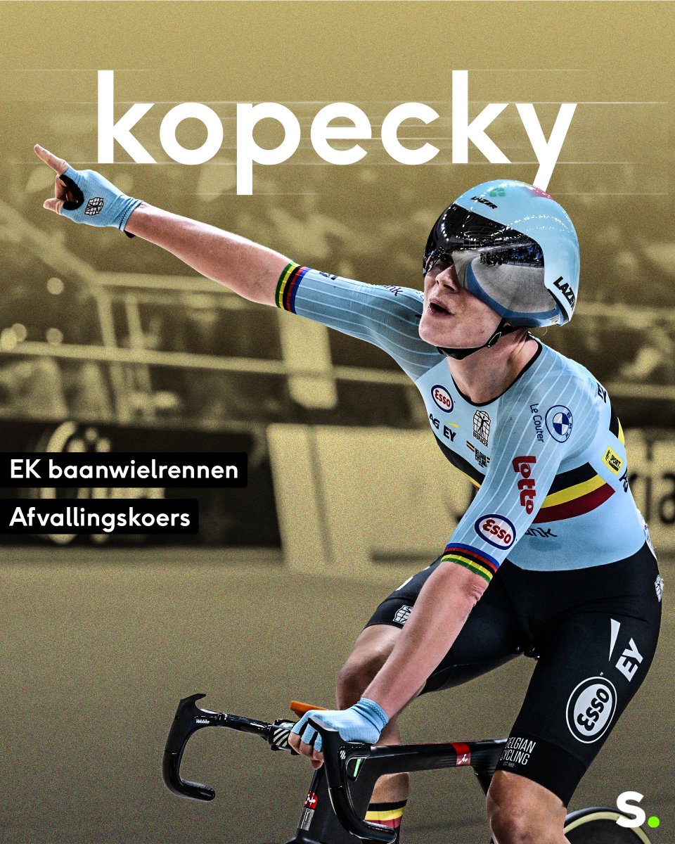GOUD! Lotte Kopecky rijdt autoritair naar een nieuwe Europese titel in de afvalling! 🥇 #EuroTracks26 #Baanwielrennen ⁠ 

Lees meer hier: sporza.be/nl/2026/01/26/…