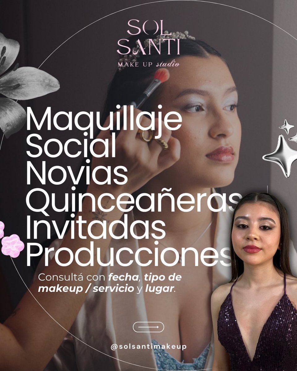 lopezsolcii's tweet photo. Quizás alguien de X esté buscando maquilladora 🌸💖 ig @solsantimakeup  
#maquilladora #makeup # https://t.co/V8I4SA7twv