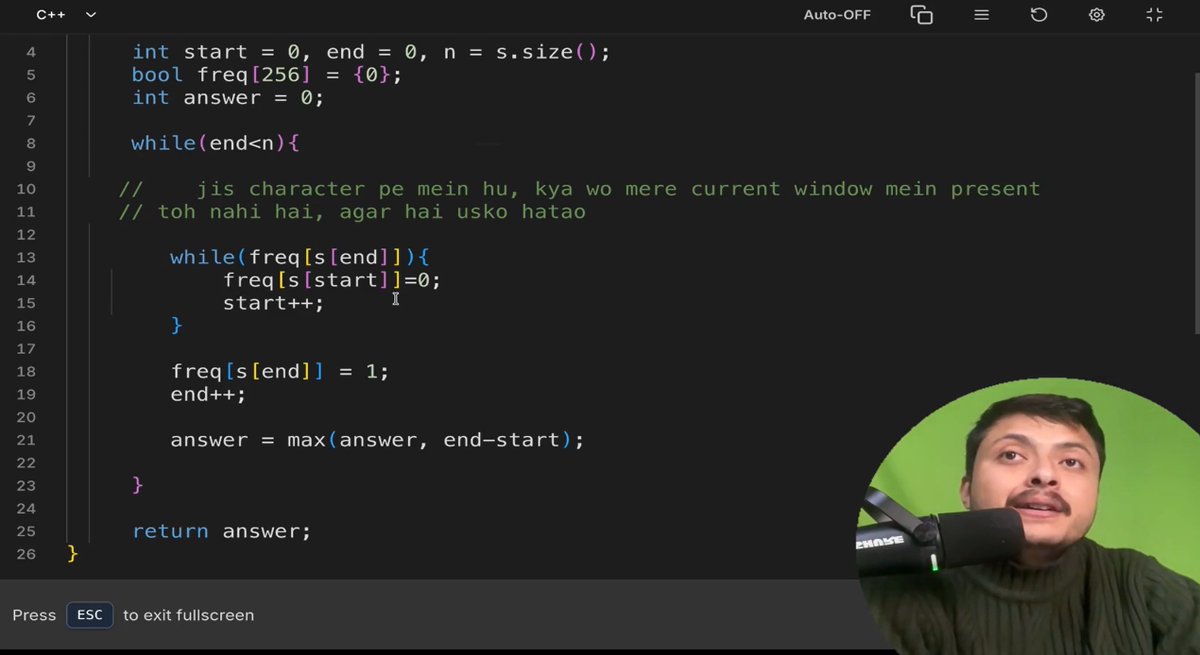 MohitKu79586866's tweet image. #Day40 of Strike DSA + GenAI by @rohit_negi9 
Today’s lecture:-
• Sliding Window technique (fixed &amp;amp; variable)
• Longest Substring Without Repeating Characters
• Smallest Window Containing 0, 1, and 2
• Roman to Integer &amp;amp; Integer to Roman conversions
#DSA #SlidingWindow #GenAI