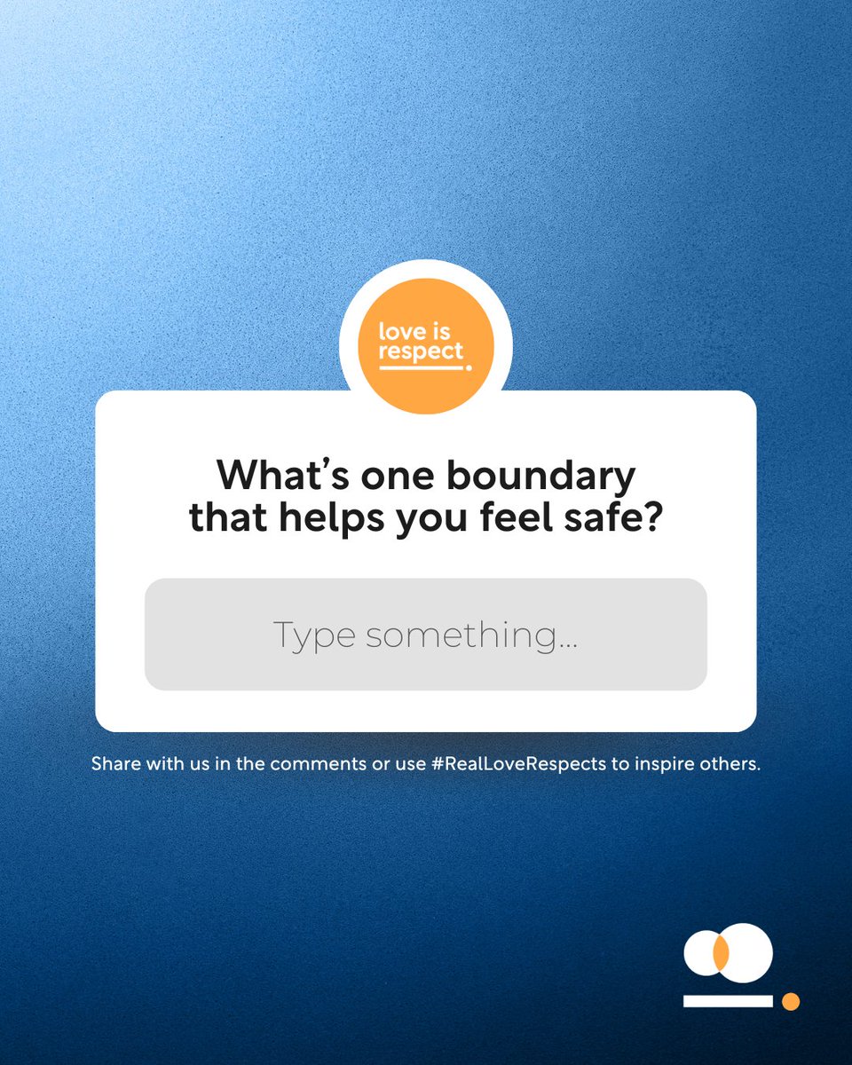 Real love + boundaries = respect. What’s a boundary you set that makes your relationships healthier? #TDVAM #RealLoveRespects