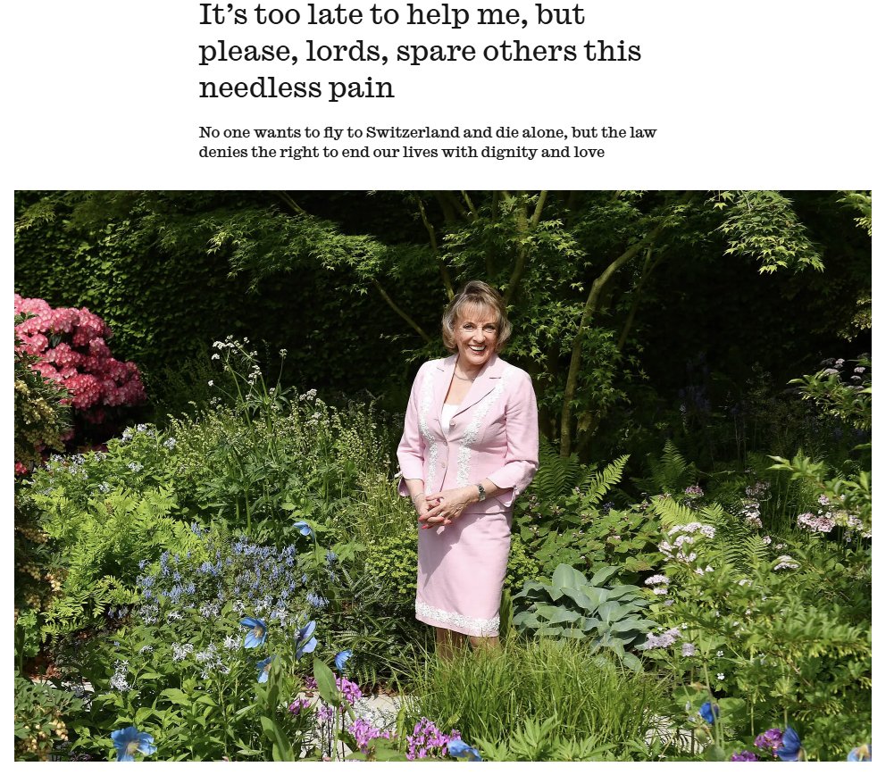 Dame Esther Rantzen says she may not live to see the law change - but others could be spared needless pain.
She urges time-wasting Lords to stop undemocratic attempts to block the assisted dying Bill.

Ask your MP to stand up for the public will, and call this out.