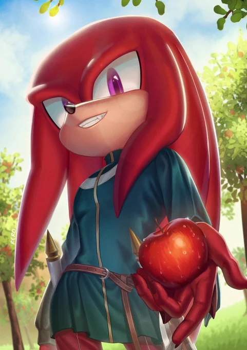 I didn't have enough time to draw a birthday art this year, but anyway, HAPPY BIRTHDAY KNUCKLES #knucklestheechidna
