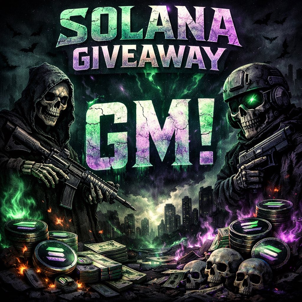 Let me get a GM ☑️

$SOL GIVEAWAY—>   🔷
Like, retweet, FOLLOW ☑️

Drop #SOLANA wallet ☑️
