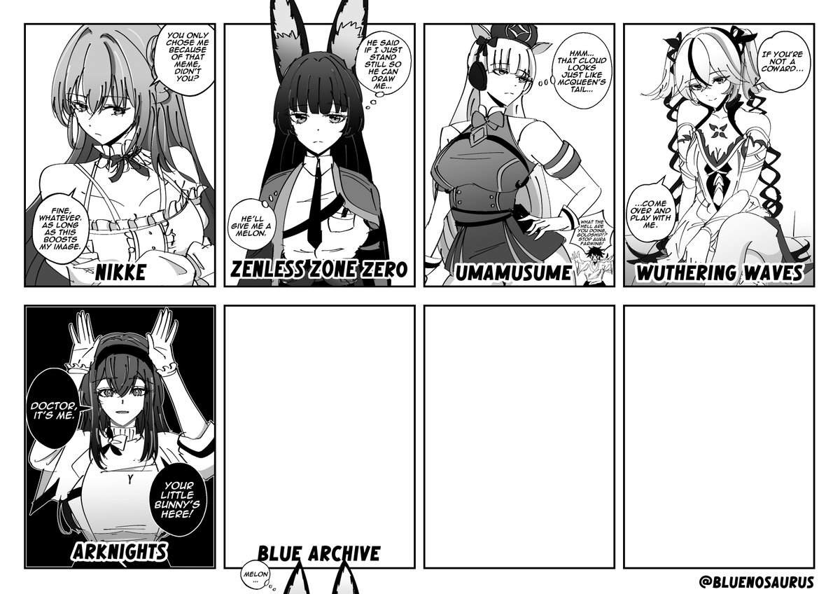 bluenosaurus's tweet photo. [The Face of Gacha Games]
Of course Amiya is the winner...
...right?

 --- 
Next, who is THE Blue Archive character?     #ArknightsEndfield #BlueArchive https://t.co/yKl7t5hbIG